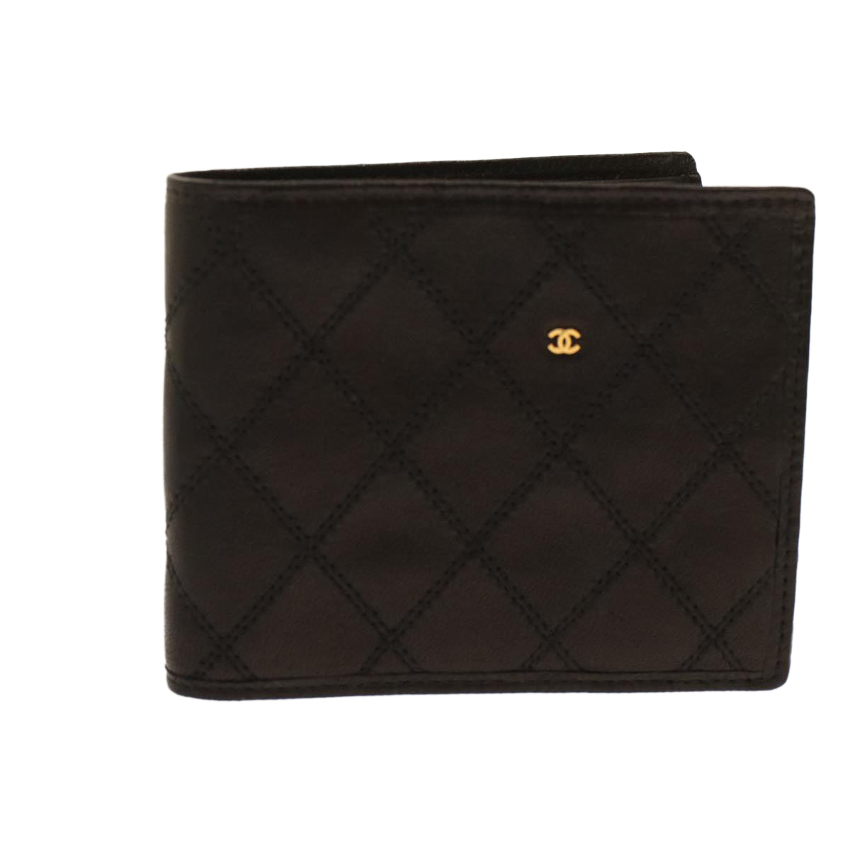 CHANEL Bicolole Wallet Leather Black CC  bs6820