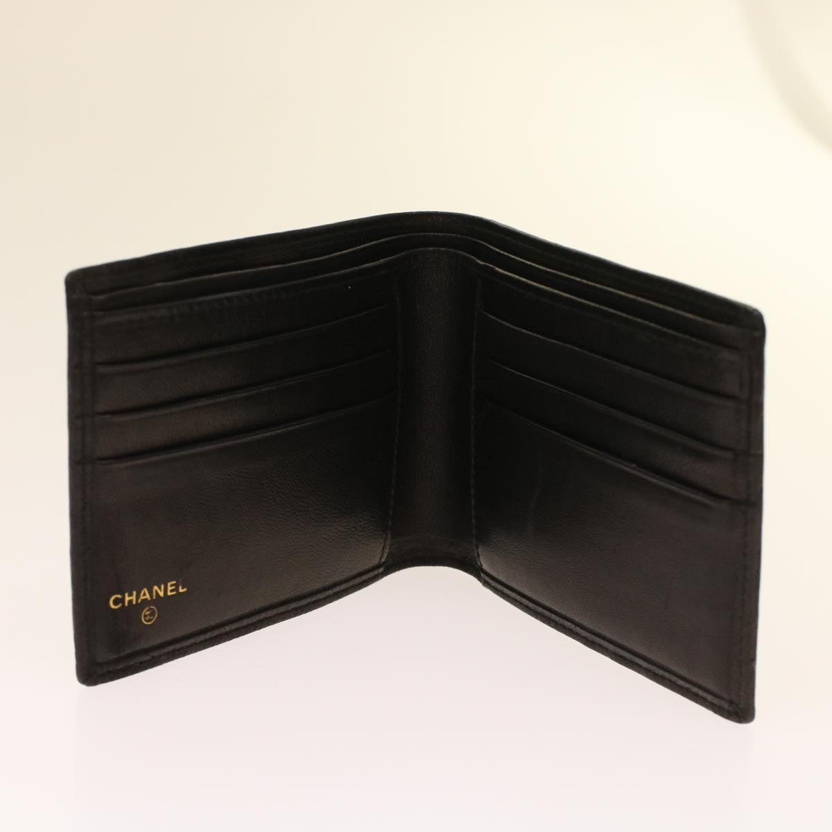 CHANEL Bicolole Wallet Leather Black CC  bs6820