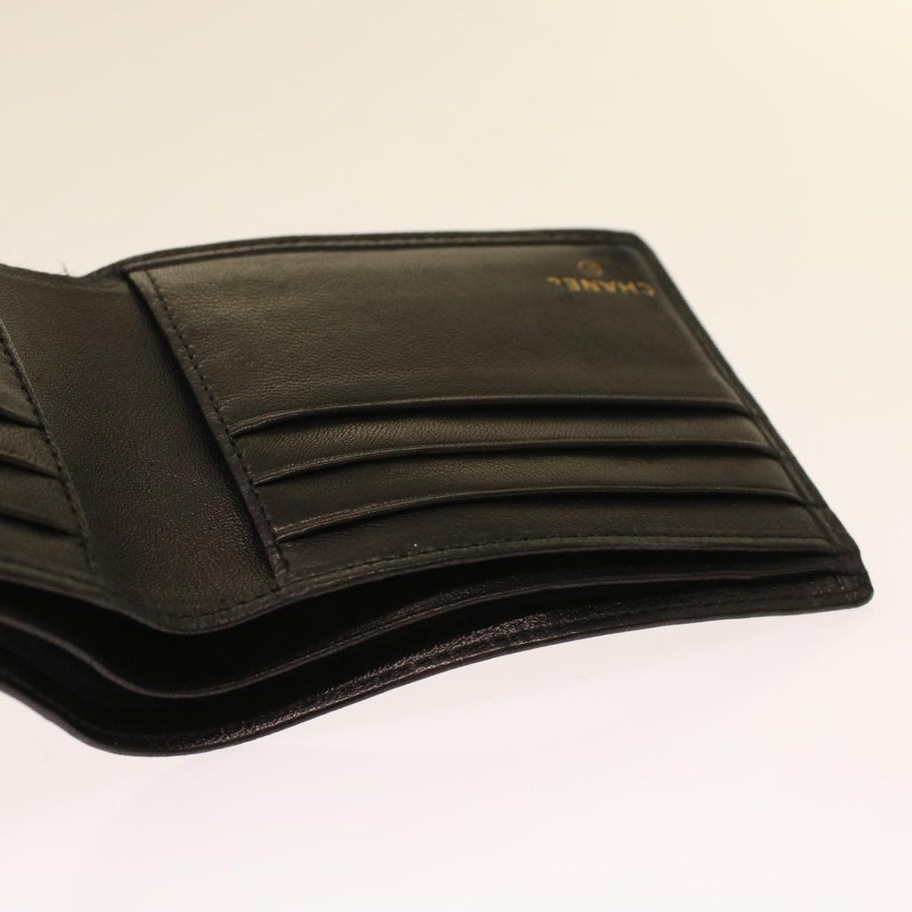 CHANEL Bicolole Wallet Leather Black CC  bs6820