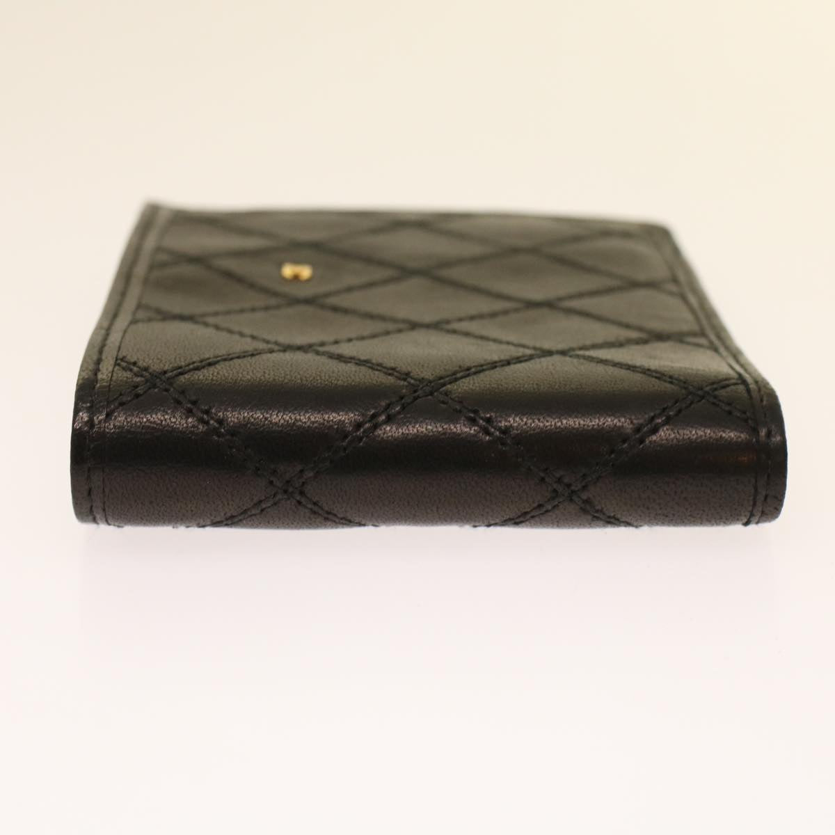 CHANEL Bicolole Wallet Leather Black CC Auth bs6820