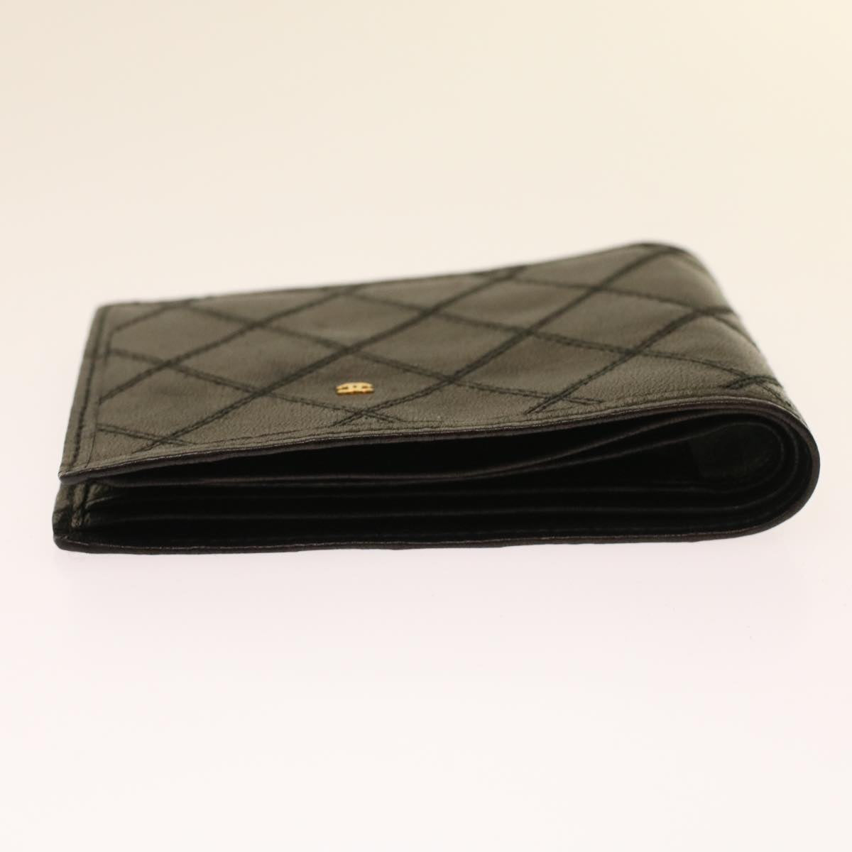 CHANEL Bicolole Wallet Leather Black CC Auth bs6820