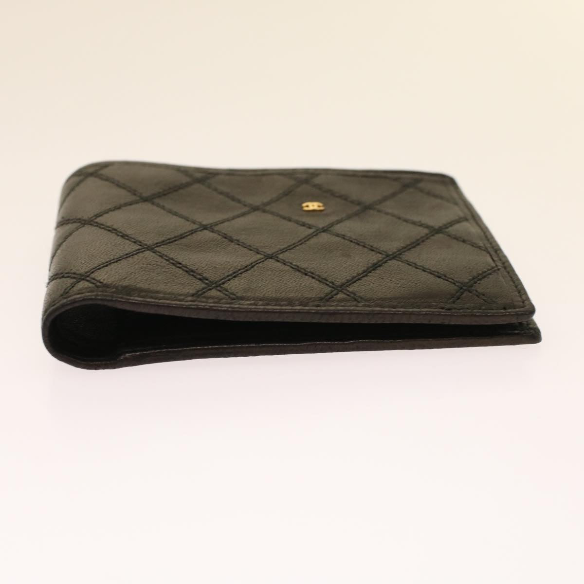 CHANEL Bicolole Wallet Leather Black CC  bs6820