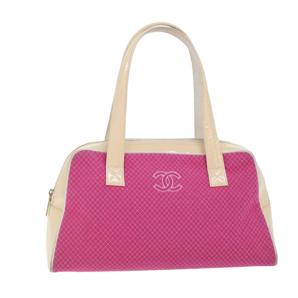 CHANEL Shoulder Bag Tweed Pink CC  bs6851