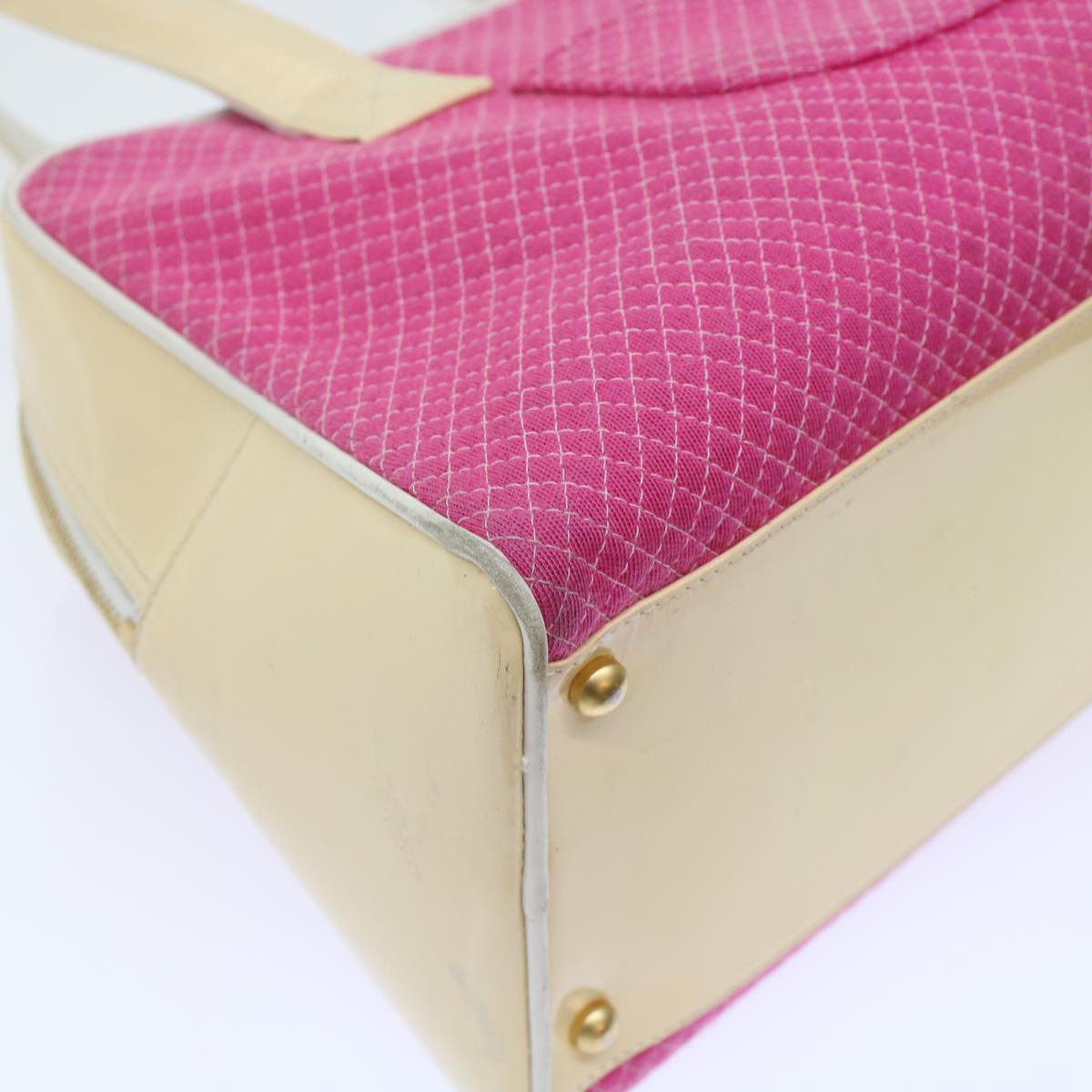 CHANEL Shoulder Bag Tweed Pink CC Auth bs6851