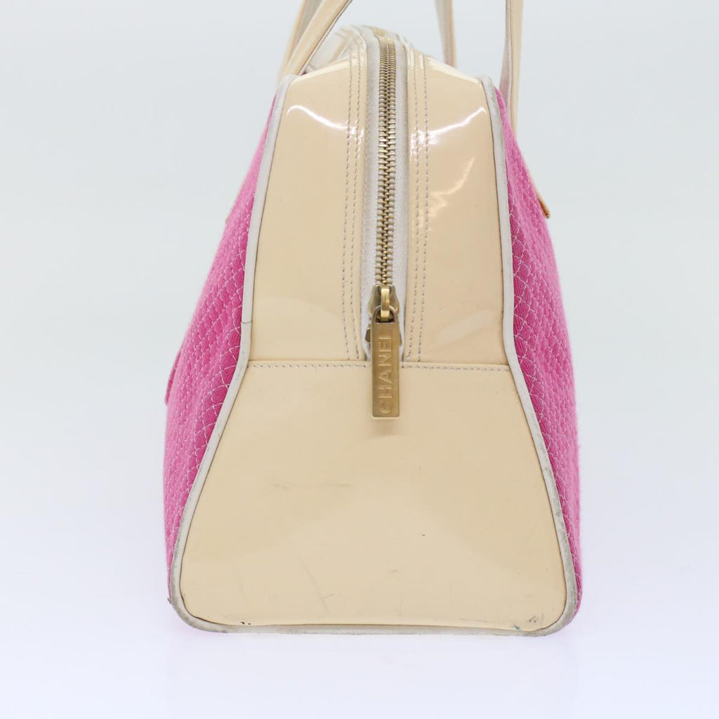 CHANEL Shoulder Bag Tweed Pink CC  bs6851