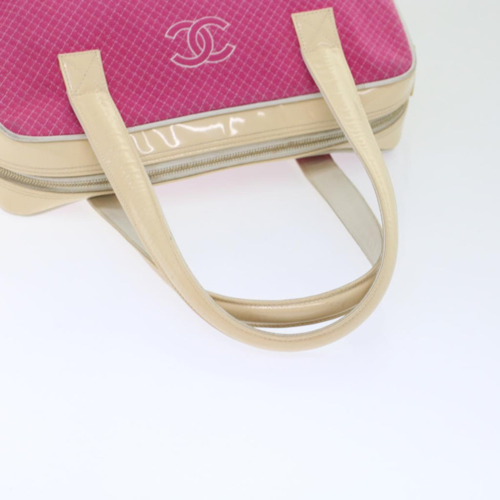 CHANEL Shoulder Bag Tweed Pink CC  bs6851