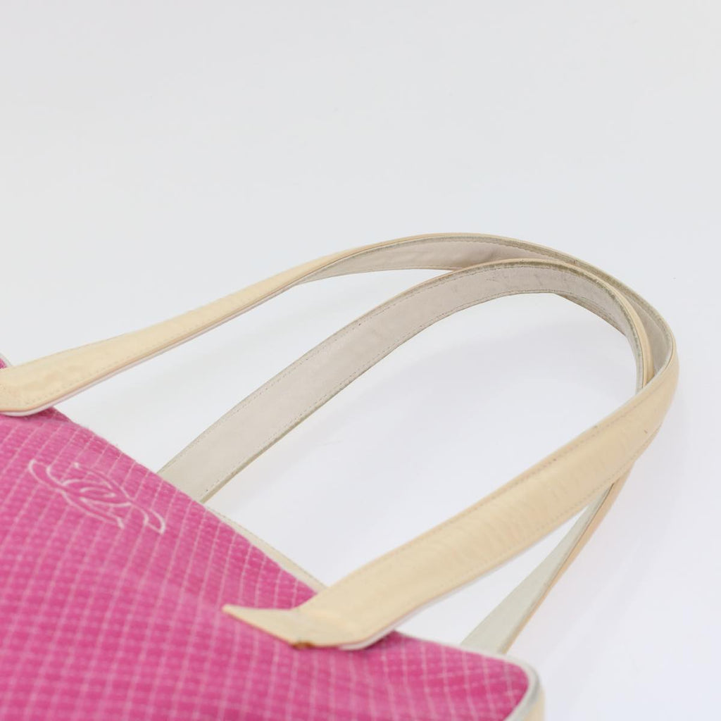 CHANEL Shoulder Bag Tweed Pink CC  bs6851
