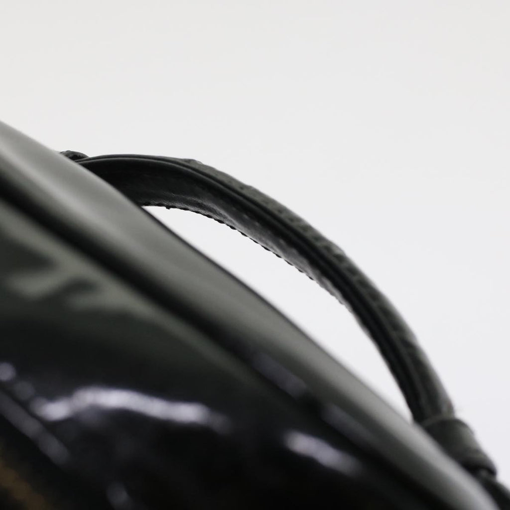 CHANEL Vanity Cosmetic Pouch Patent leather Black CC  bs6857