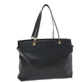 CHANEL COCO Mark Shoulder Bag Caviar Skin Black CC Auth bs6929