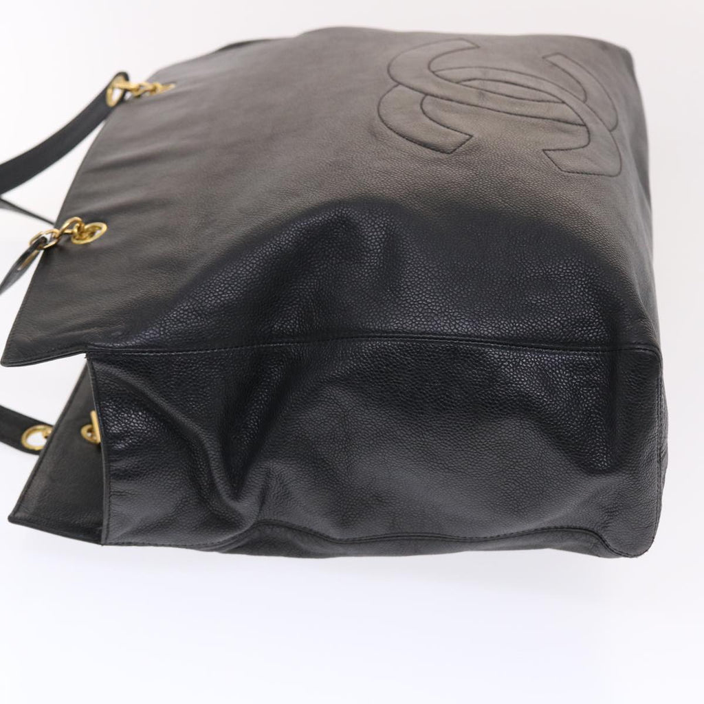 CHANEL COCO Mark Shoulder Bag Caviar Skin Black CC  bs6929