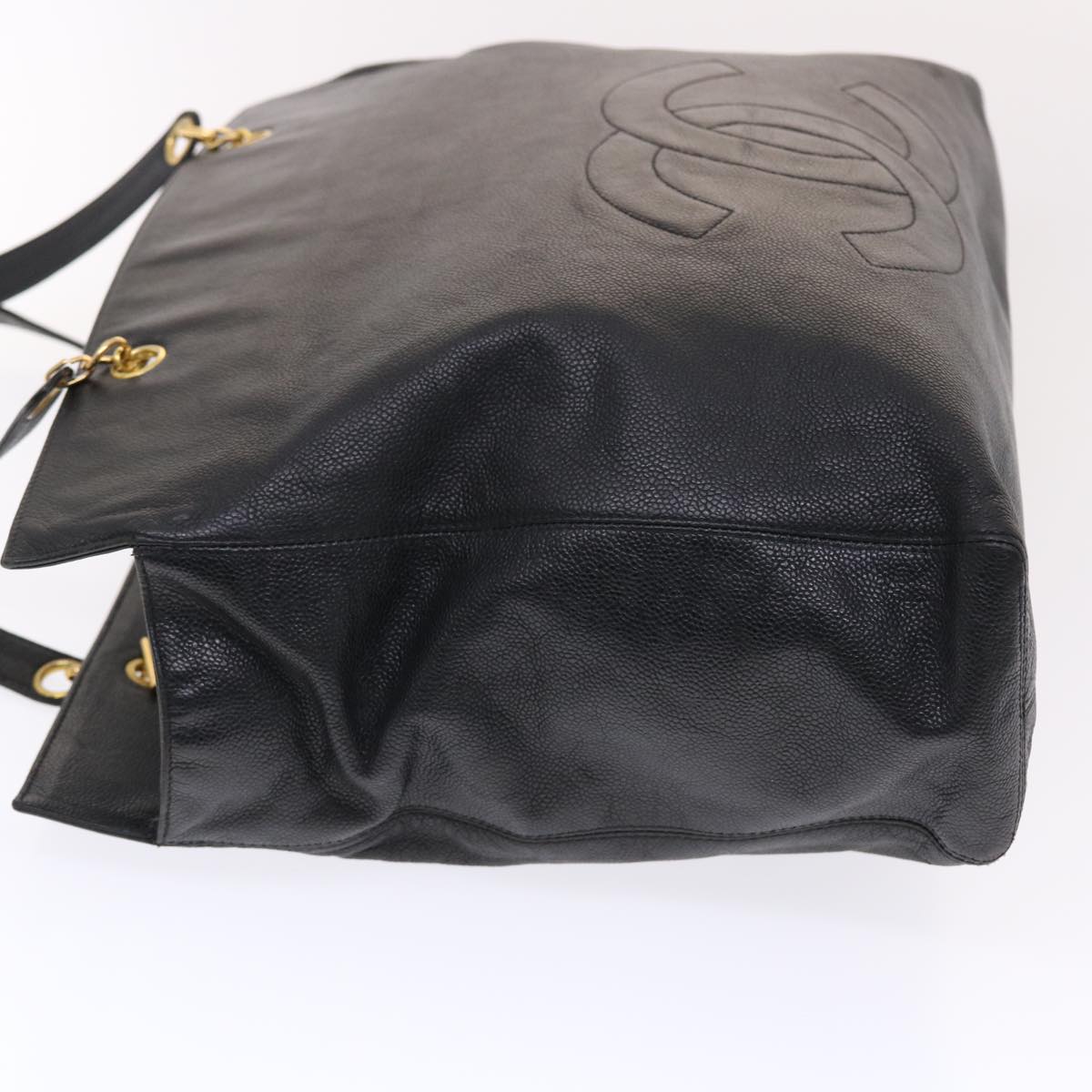 CHANEL COCO Mark Shoulder Bag Caviar Skin Black CC  bs6929