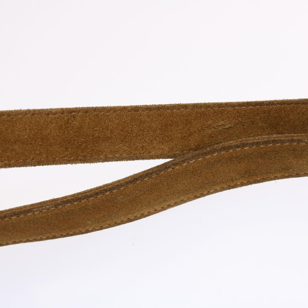 CHANEL Shoulder Bag Suede Brown CC  bs6930
