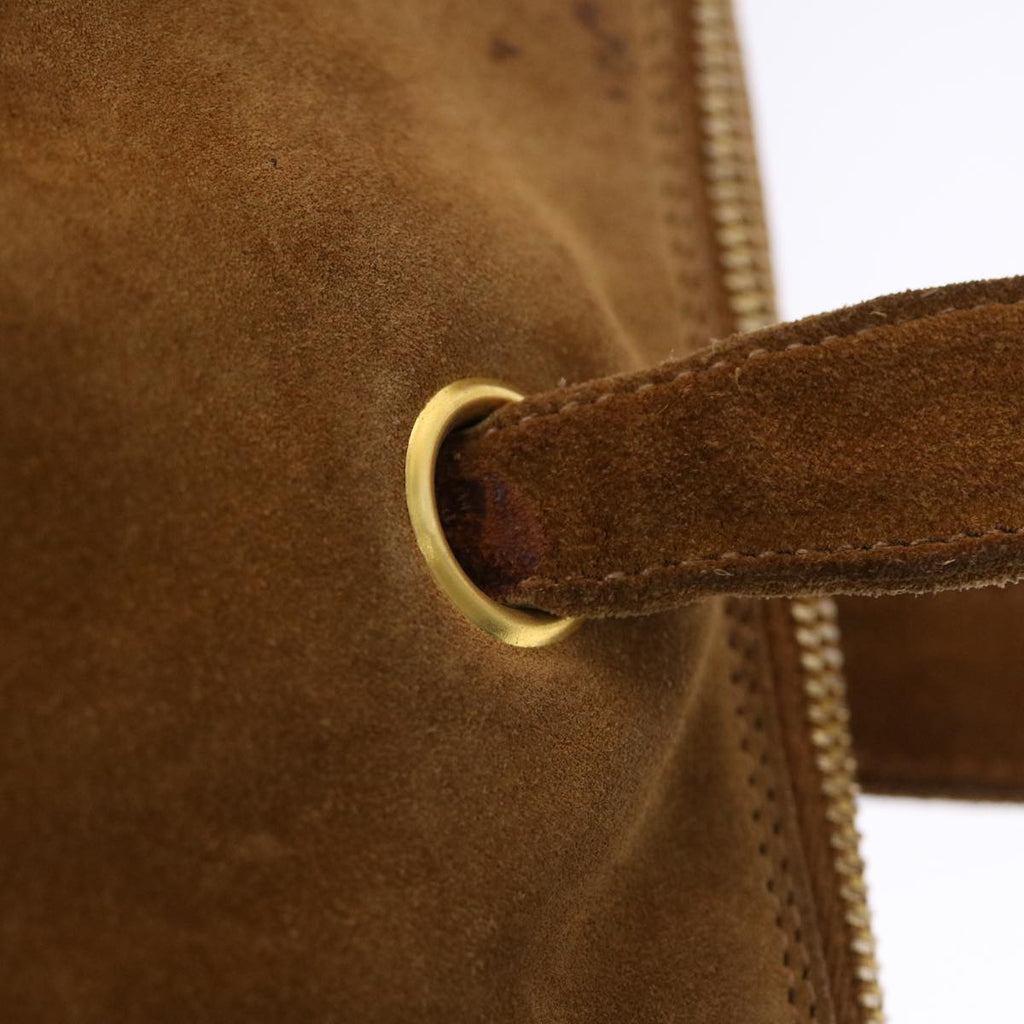 CHANEL Shoulder Bag Suede Brown CC  bs6930