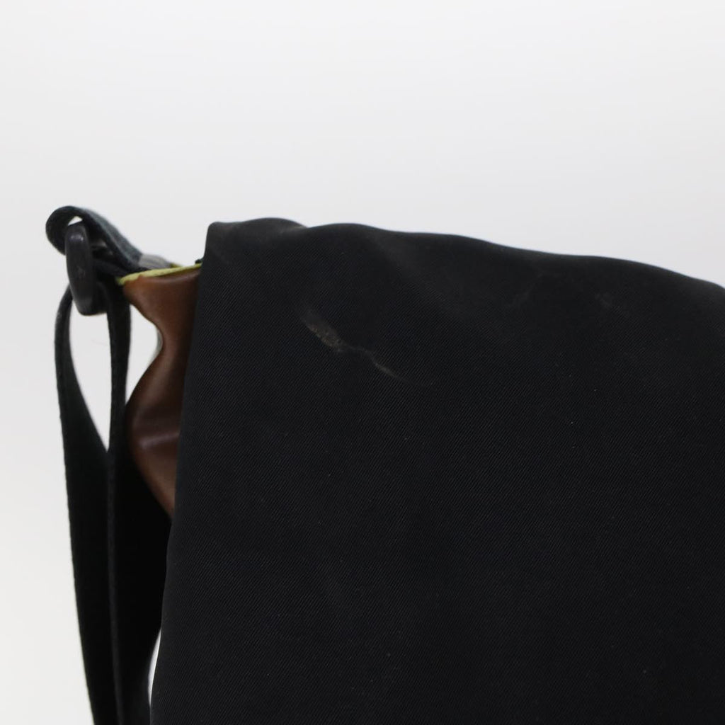 CHANEL Shoulder Bag Nylon Black CC  bs6987