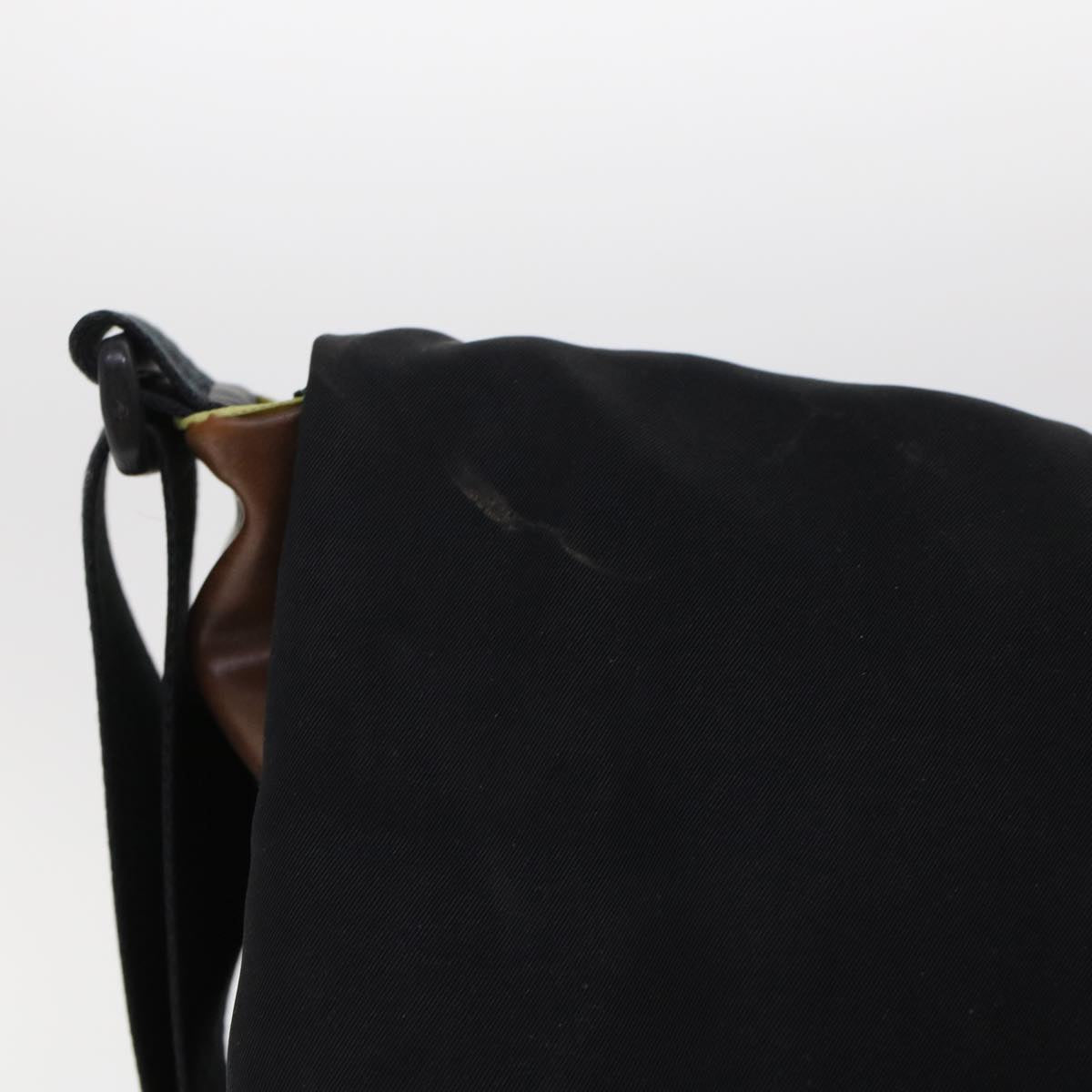 CHANEL Shoulder Bag Nylon Black CC Auth bs6987