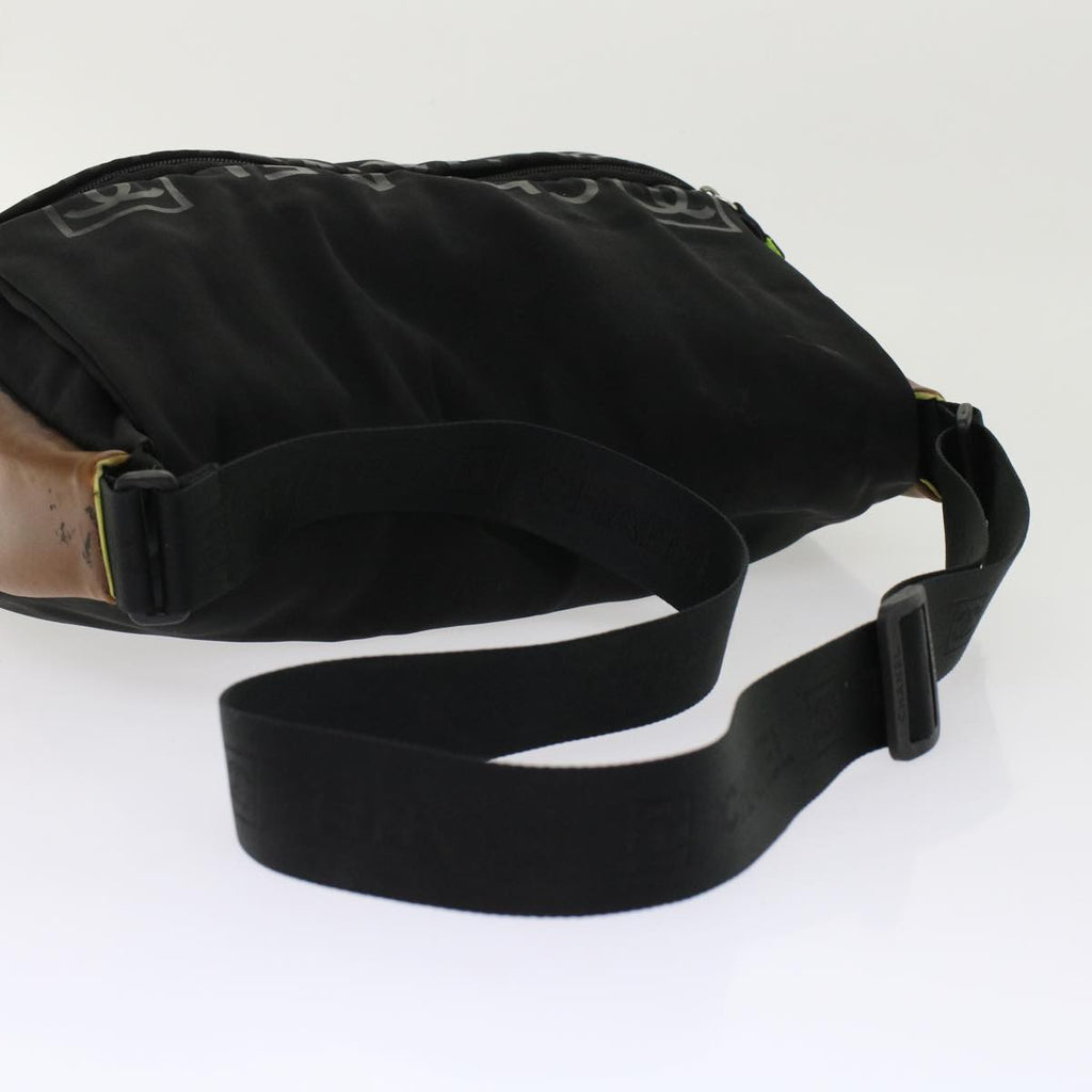 CHANEL Shoulder Bag Nylon Black CC  bs6987