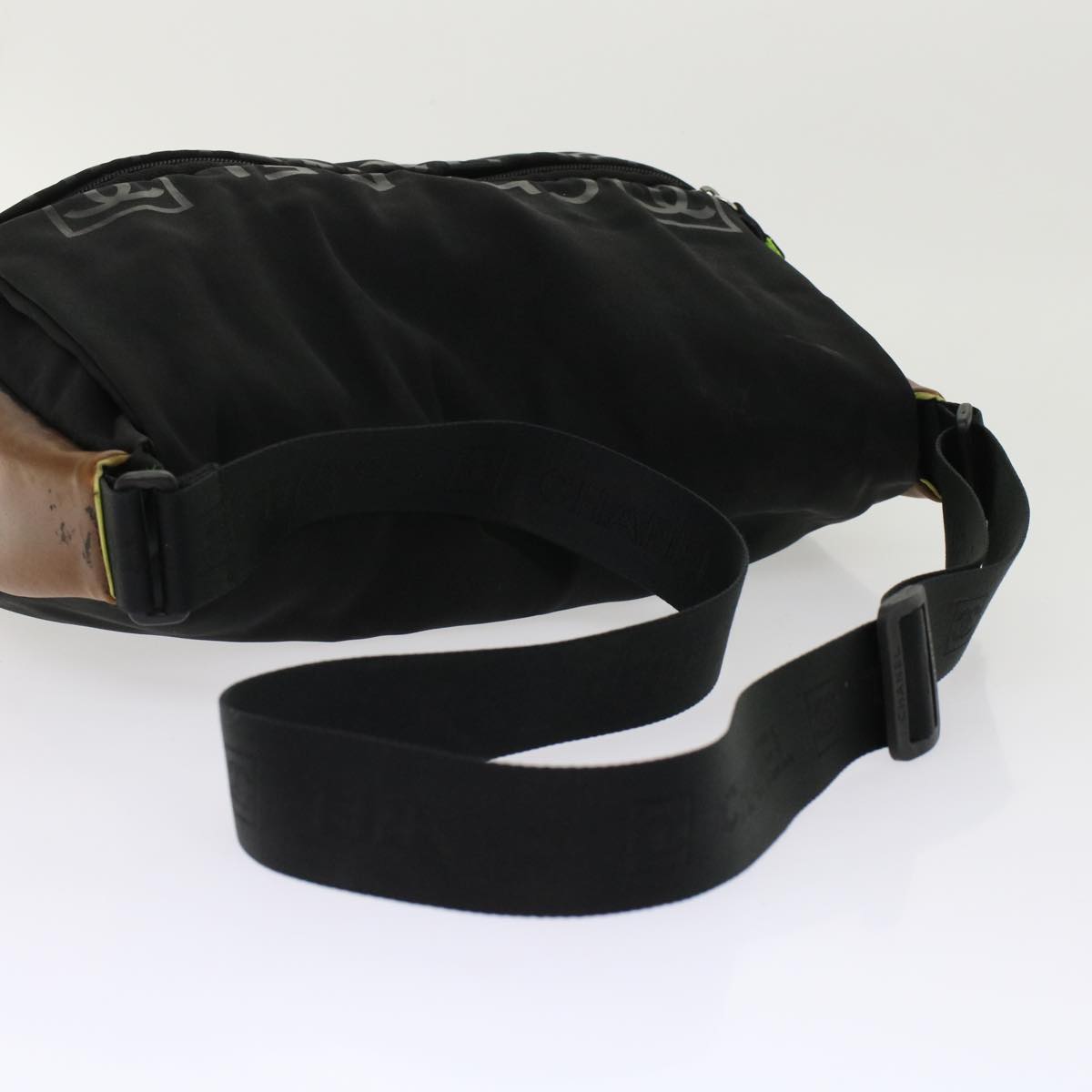 CHANEL Shoulder Bag Nylon Black CC  bs6987