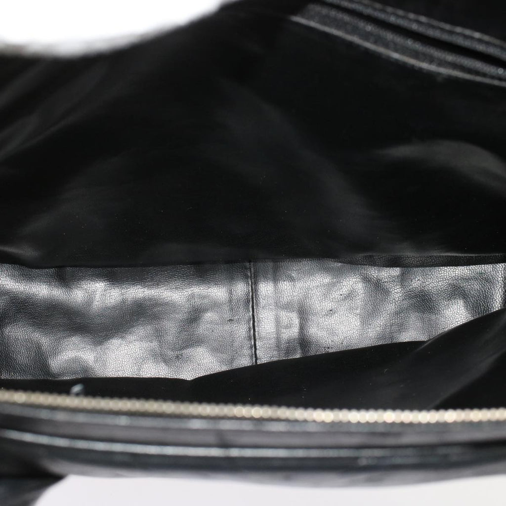 CHANEL V Stitch Hand Bag Leather Black CC  bs7027