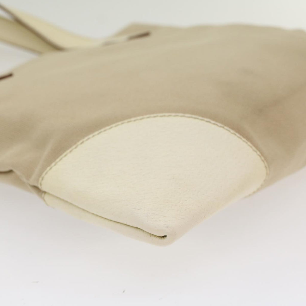 PRADA Tote Bag Canvas Leather Beige  bs7092
