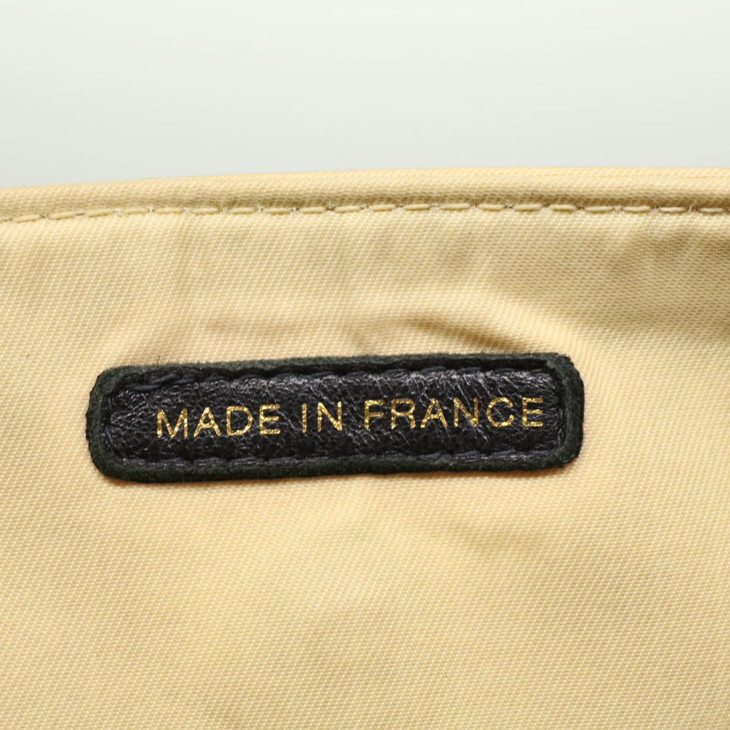 CHANEL Shoulder Bag Nylon Beige CC Auth bs7114