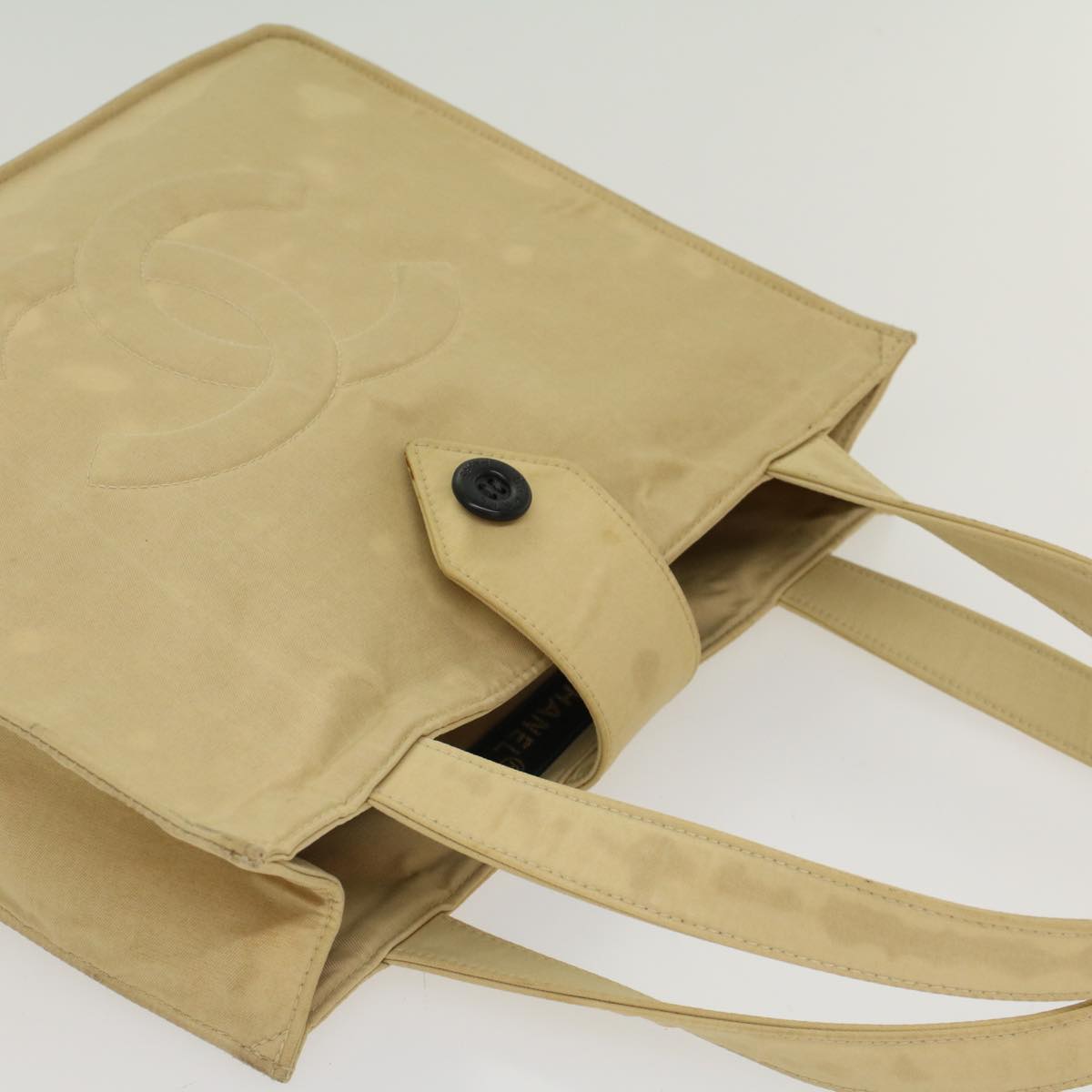 CHANEL Shoulder Bag Nylon Beige CC  bs7114