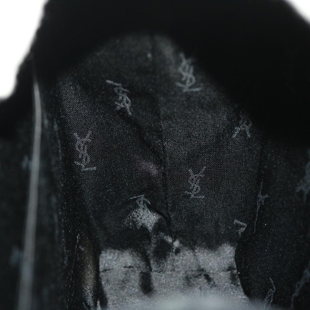 SAINT LAURENT Shoulder Bag Nylon Black Auth bs7138