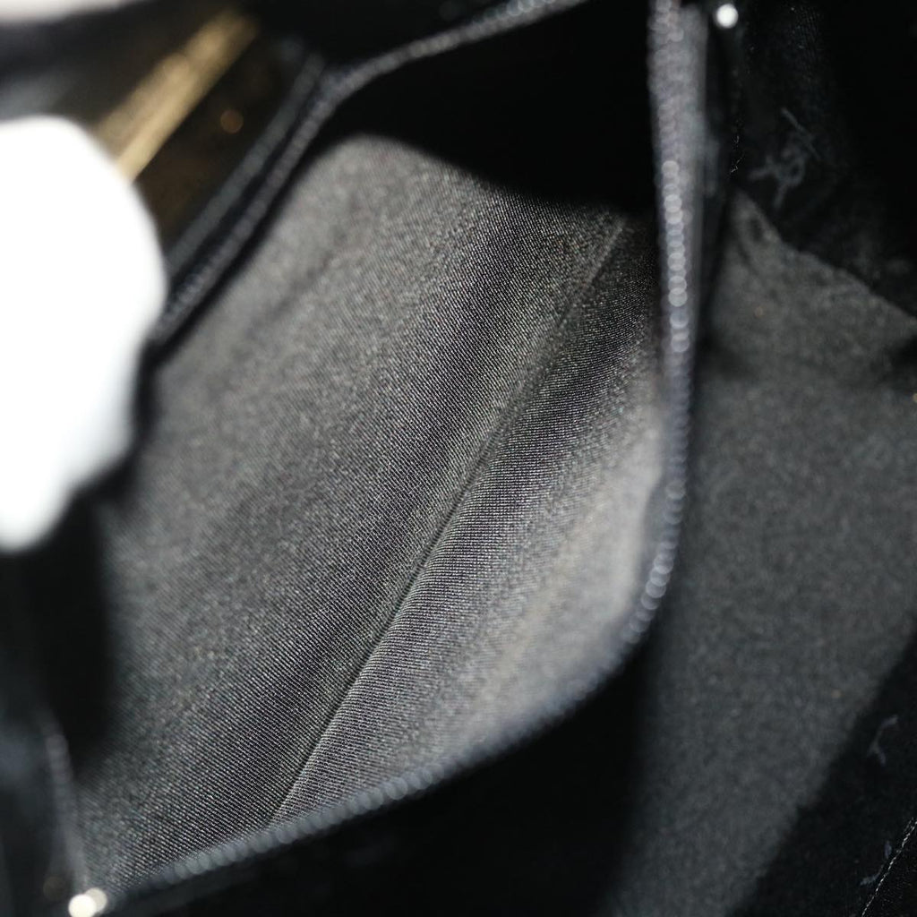 SAINT LAURENT Shoulder Bag Nylon Black Auth bs7138