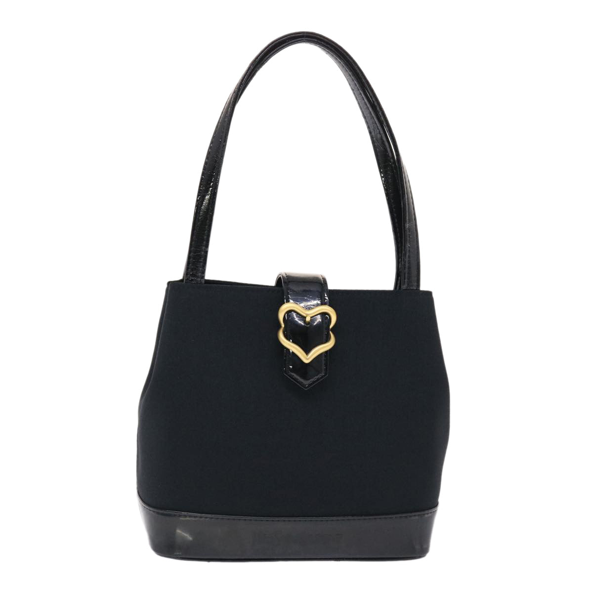 SAINT LAURENT Shoulder Bag Nylon Black Auth bs7138