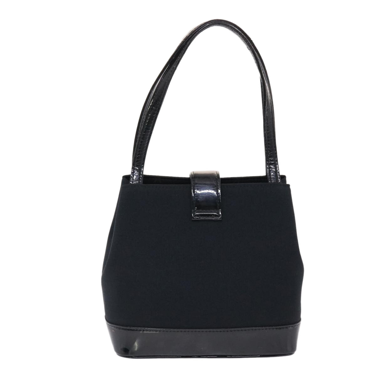 SAINT LAURENT Shoulder Bag Nylon Black Auth bs7138