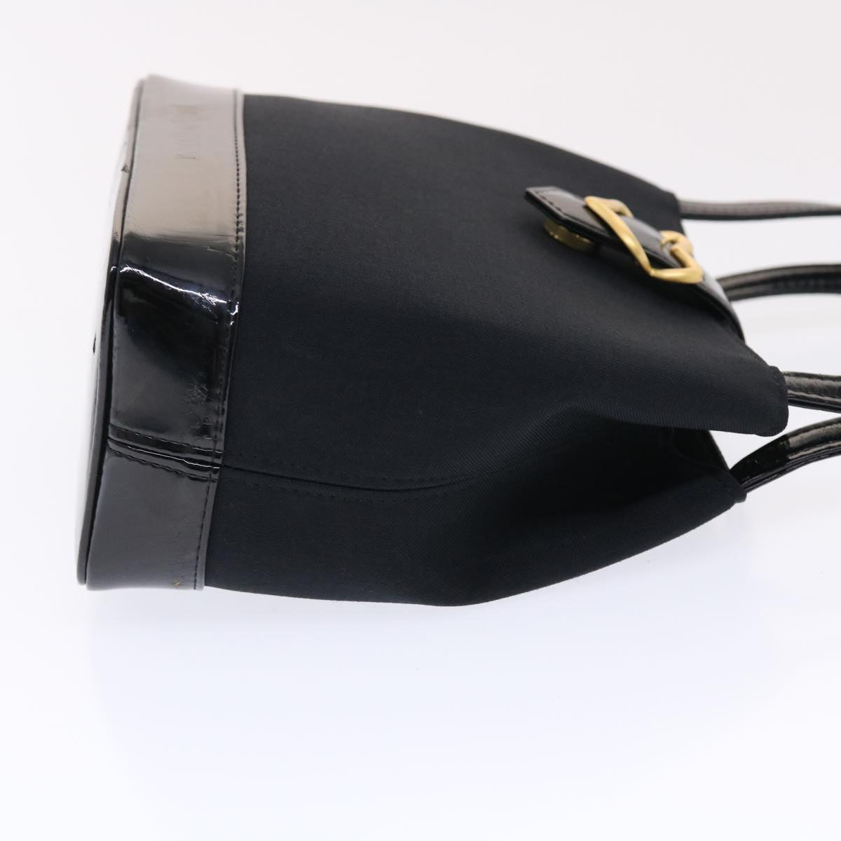 SAINT LAURENT Shoulder Bag Nylon Black Auth bs7138