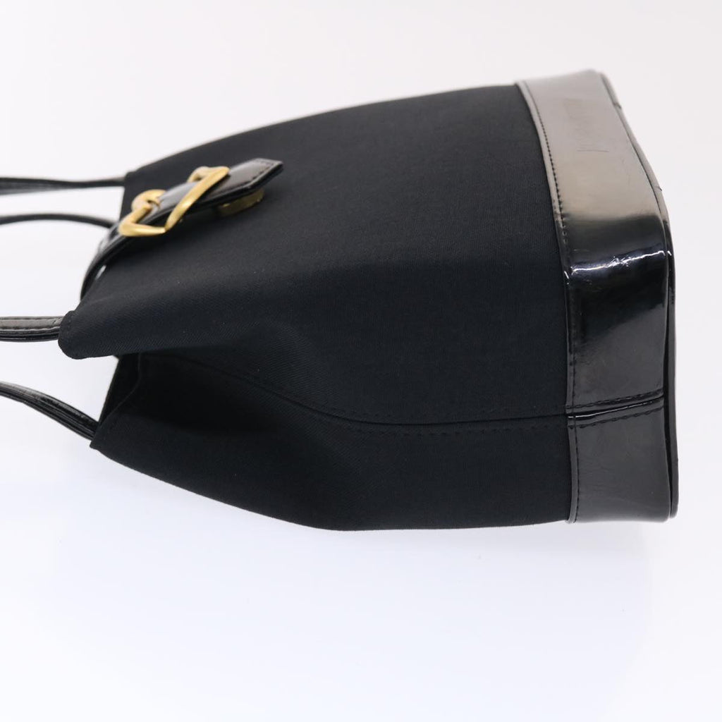 SAINT LAURENT Shoulder Bag Nylon Black Auth bs7138