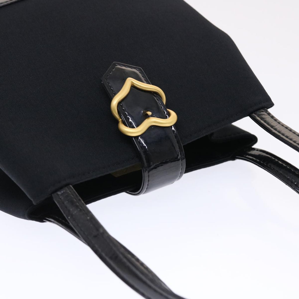 SAINT LAURENT Shoulder Bag Nylon Black Auth bs7138