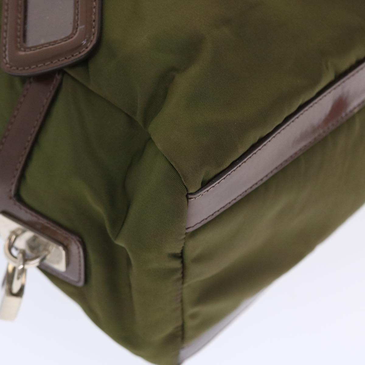 PRADA Shoulder Bag Nylon Khaki  bs7166