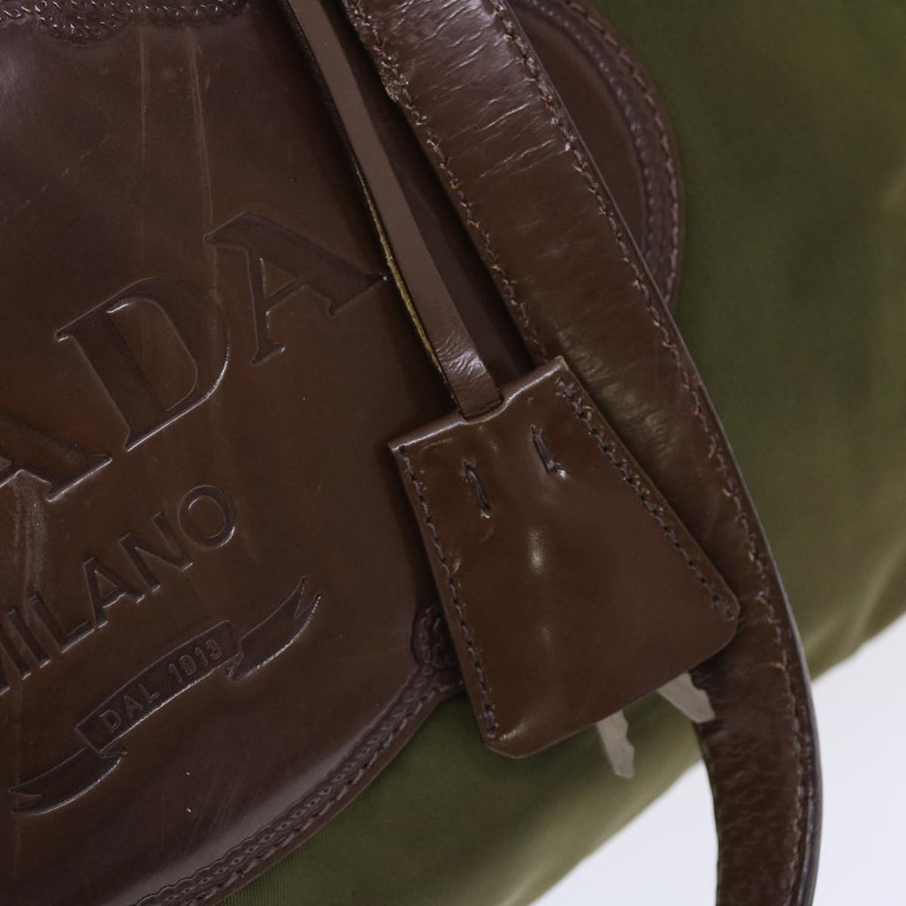 PRADA Shoulder Bag Nylon Khaki  bs7166