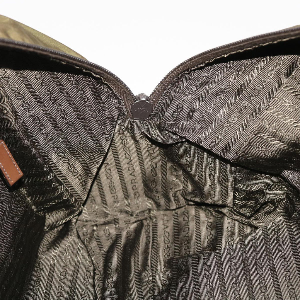 PRADA Shoulder Bag Nylon Khaki  bs7166