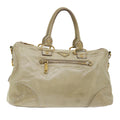 PRADA Boston Bag Leather Beige  bs7185