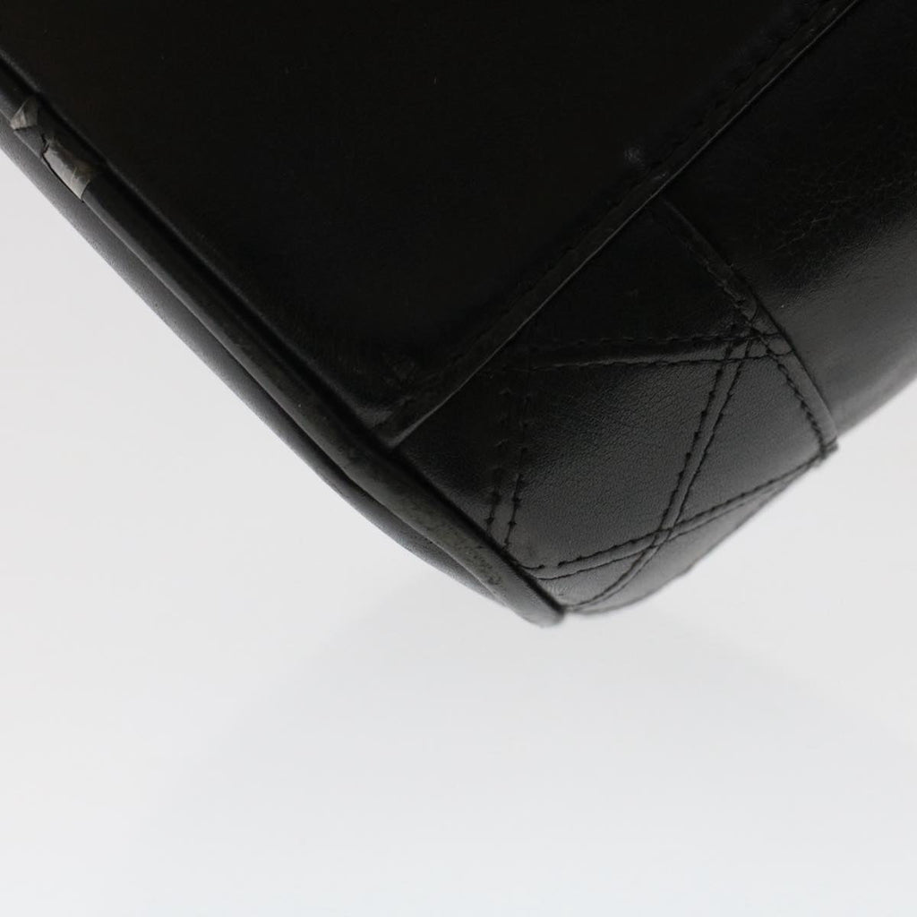 CHANEL Bicolole Vanity Cosmetic Pouch Leather Black CC  bs7241