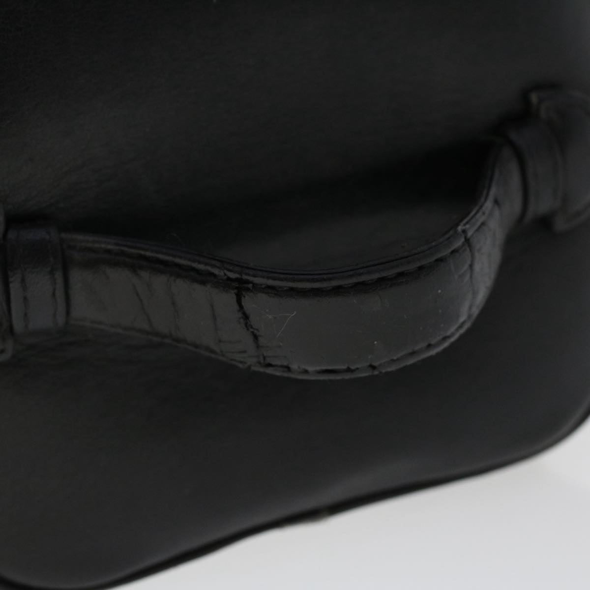 CHANEL Bicolole Vanity Cosmetic Pouch Leather Black CC Auth bs7241
