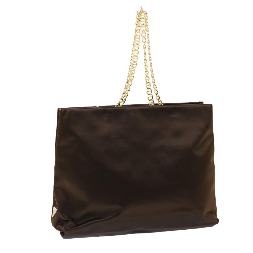 PRADA Chain Shoulder Bag Velor Brown  bs7265