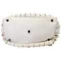 Burberry Ruffle Small Lowry White Leather Shoulder Bag