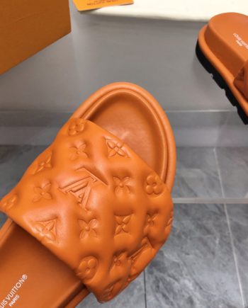 louis vuitton Women's Pool Pillow Flat Comfort Mule Orange For Women LV