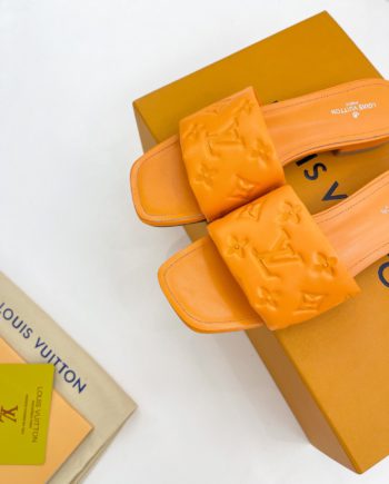 louis vuitton Women's Revival Flat Mule Orange For Women