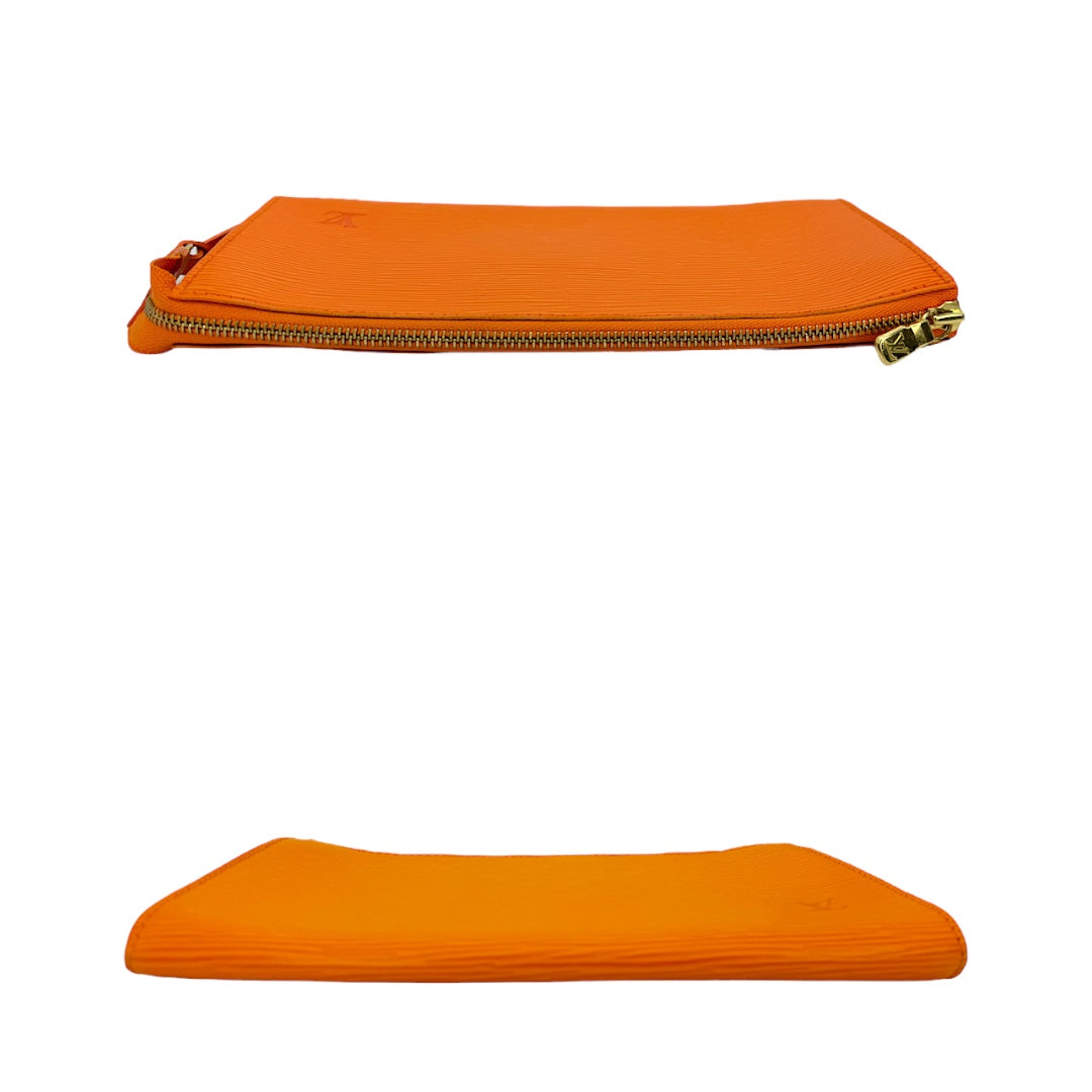 Louis Vuitton Vintage Orange Epi Pochette Accessories