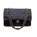 Chanel Vintage Black Quilted Timeless Classic 2.55 Shoulder Bag 25 cm