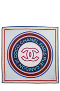 Chanel Multicolor"Rue Cambon Paris" Silk Scarf