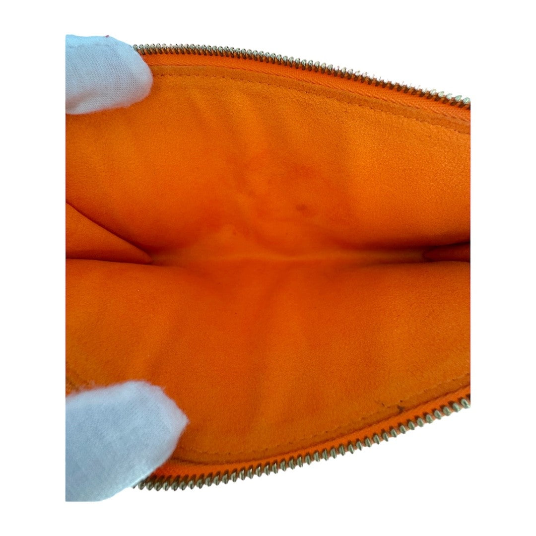 Louis Vuitton Vintage Orange Epi Pochette Accessories