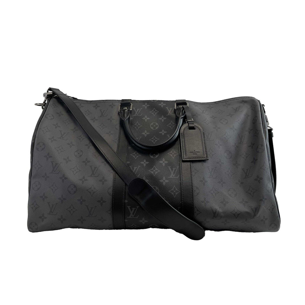 LOUIS VUITTON Keepall Bandouliere 50 Reverse Monogram Eclipse Black Handbag
