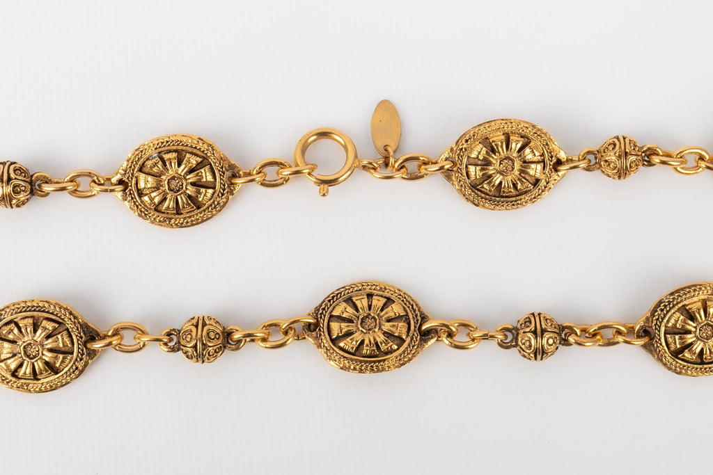 Collier dor�� Chanel 1980s