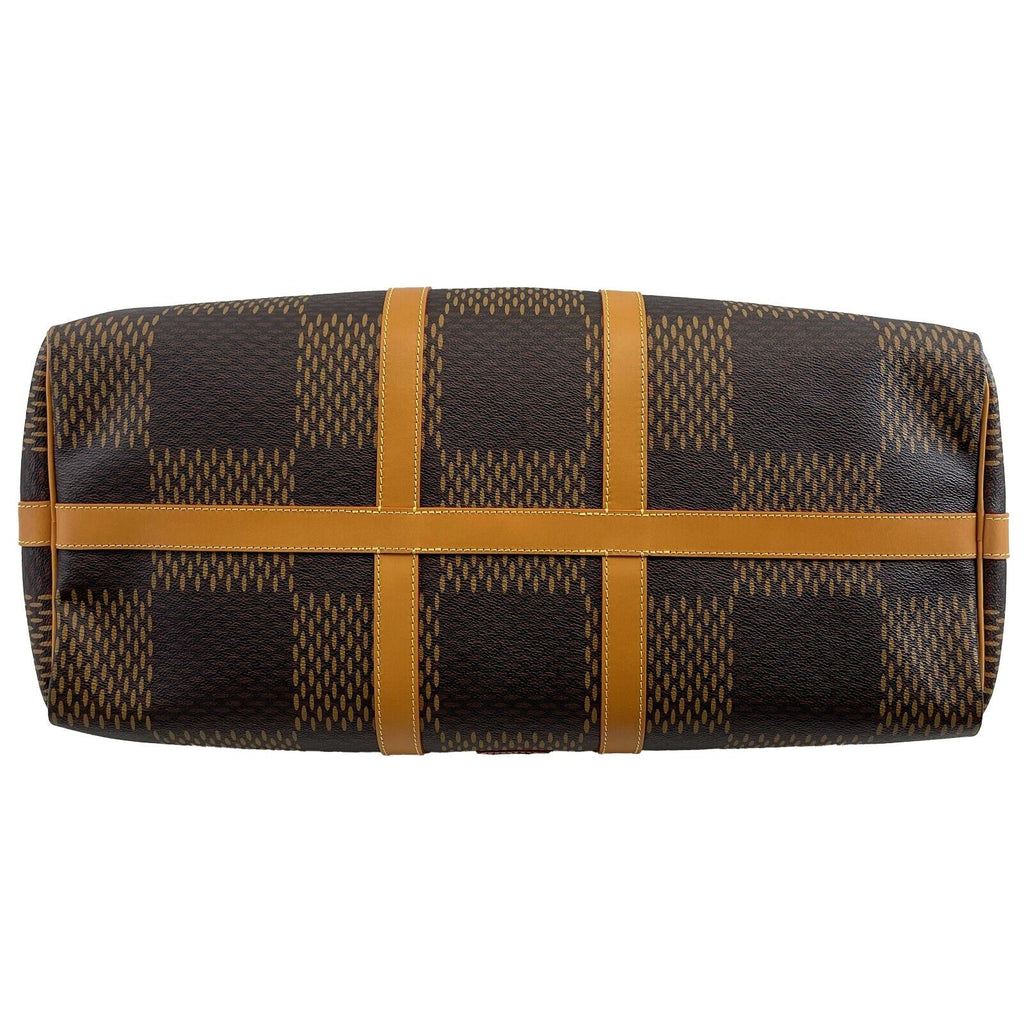 LOUIS VUITTON NEW LV x NIGO Virgil Abloh Keepall Bandouliere 50 Brown Bag