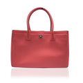 CHANEL Pink Pebbled Leather Executive Tote Bag With Strap